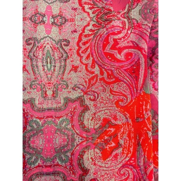 Cabi Jubilee Paisley Pink Green Top Small - Picture 5 of 6